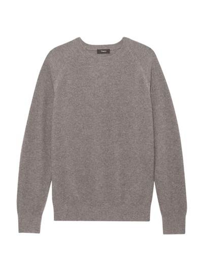 Shop Theory Men's Toby Cashmere Crewneck Sweater In Fossil Melange