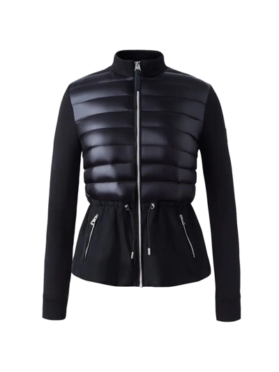 Shop Mackage Women's Joyce-z Puffer Zip-up Jacket In Black