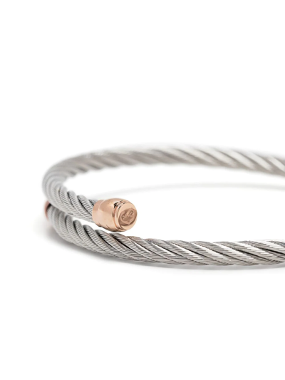 Charriol Celtic Rope-detail Bangle In Silver