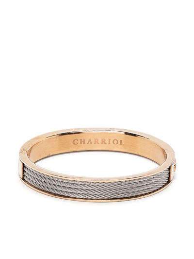 Shop Charriol Forever Cable Bangle In Gold