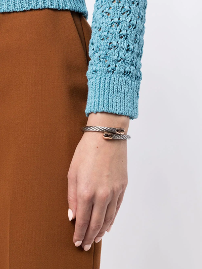 Charriol Celtic Rope-detail Bangle In Silver