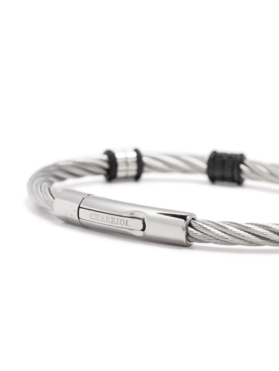 Charriol Celtic Rope-detail Bangle In Silver