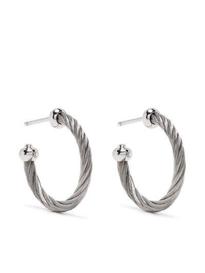 Shop Charriol Celtic Hoop Earrings In Silver