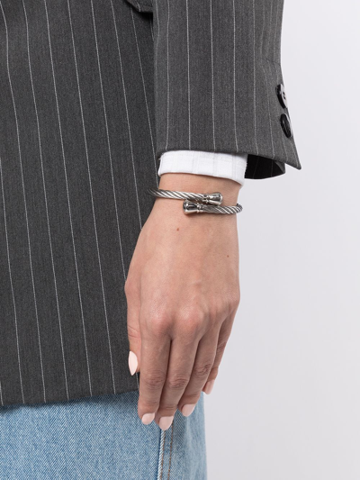 Charriol Celtic Rope-detail Bangle In Silver