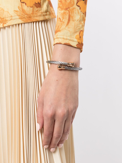 Charriol Celtic Rope-detail Bangle In Silver