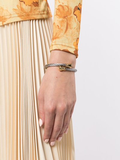 Charriol Celtic Rope-detail Bangle In Silver