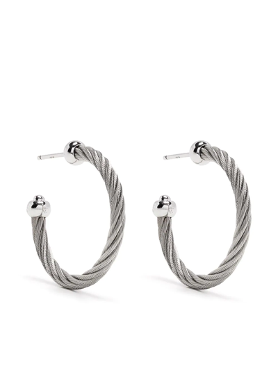 Shop Charriol Celtic Hoop Earrings In Silver