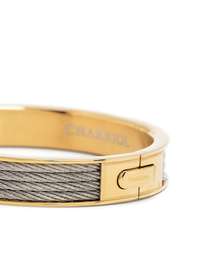 Shop Charriol Forever Cable Bangle In Gold