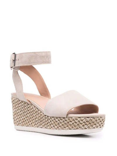Geox Lipari Wedge Sandals In Neutrals