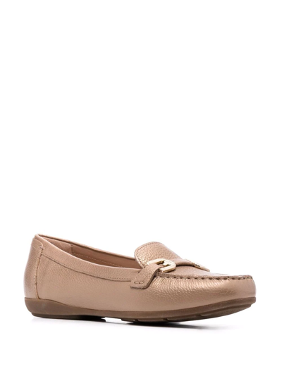 Geox Annytah Horsebit-detail Loafers In Neutrals