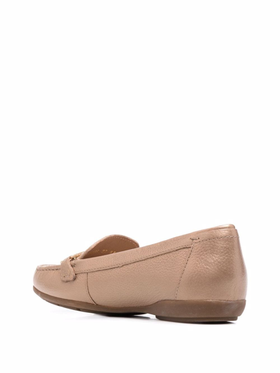 Geox Annytah Horsebit-detail Loafers In Neutrals