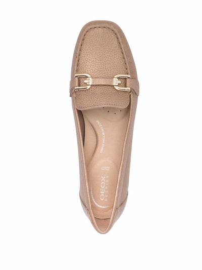 Geox Annytah Horsebit-detail Loafers In Neutrals