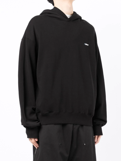 C2h4 Logo-print Pullover Hoodie In Schwarz