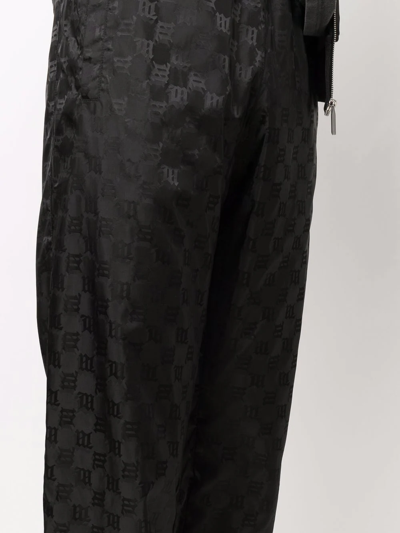 Misbhv Logo-monogram Tapered Joggers In Schwarz