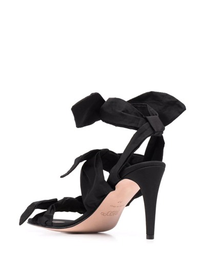 Shop Redv Bow-straps Heeled Sandals In Schwarz