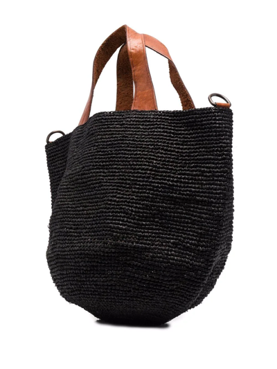 Shop Ibeliv Mirozy Woven Tote In Schwarz