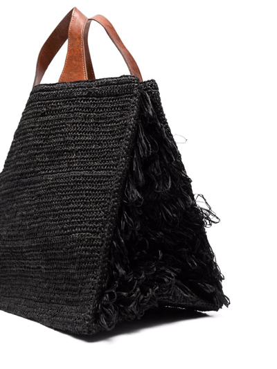 Shop Ibeliv Onja Woven Tote In Schwarz