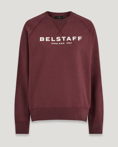Belstaff 1924 Sweatshirt S In Aubergine/off White | ModeSens