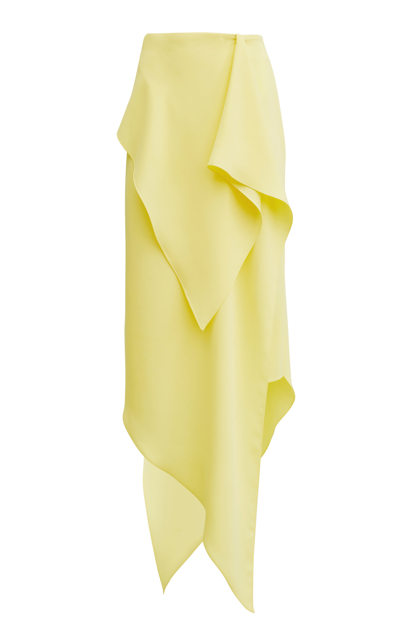 Shop A.w.a.k.e. Women's Draped Midi Skirt In Yellow