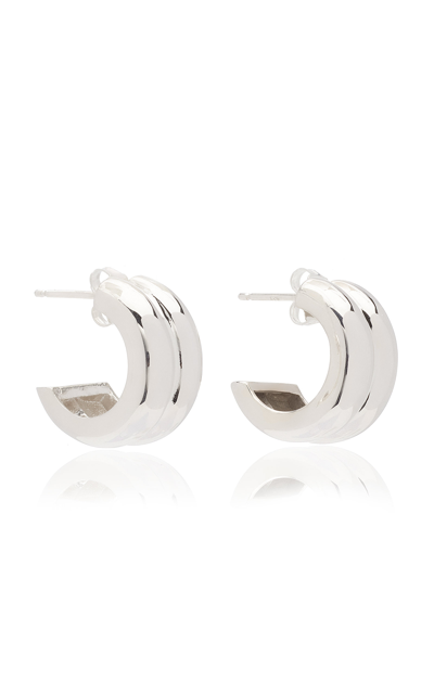 Shop Agmes Women's Giulia Sterling Silver Hoop Earrings