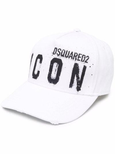 Shop Dsquared2 Logo Hat In White