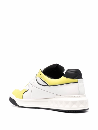 Shop Valentino Leather Sneaker In White