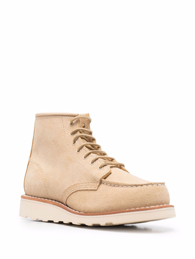 Shop Red Wing Shoes Leather Ankle Boots In Beige