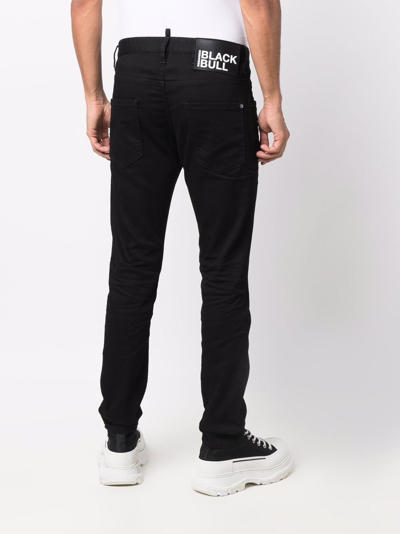 Shop Dsquared2 Cotton Jeans In Black