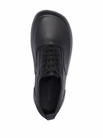 Ambush Vulcanized Rubber & Leather Low Sneakers In Black