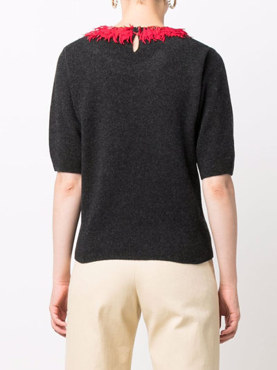 Shop Dries Van Noten Tamsen Crewneck Sweater In Grey
