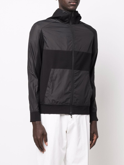 Shop Emporio Armani Zipped Hooded Jacket