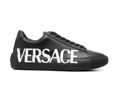 Shop Versace Logo Sneakers
