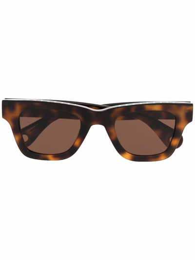 Shop Jacquemus Les Lunettes Nocio Sunglasses In Brown