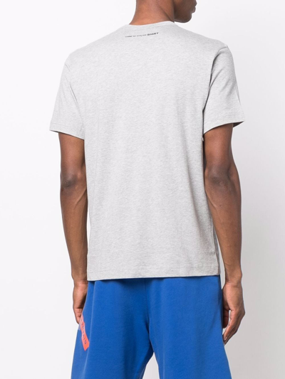 Shop Comme Des Garçons Shirt Logo Cotton T-shirt In Grey