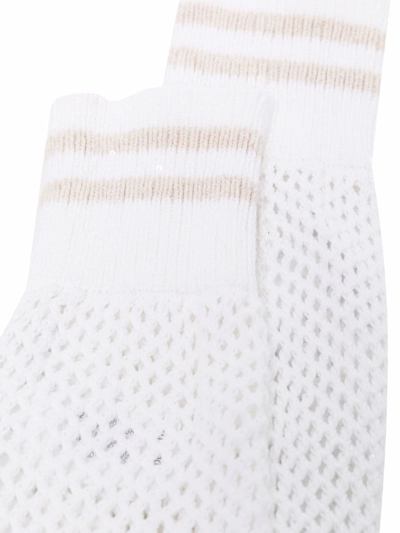 Brunello Cucinelli Stripe-trim Socks In White