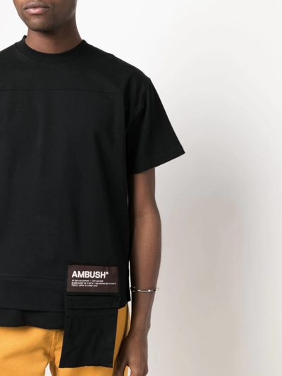 Shop Ambush Front-flap Pocket T-shirt In Black