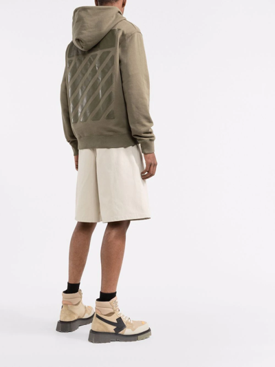 Shop Off-white Arrows-print Bermuda Shorts In Neutrals