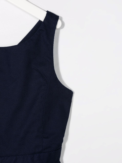 Shop Ralph Lauren Crossover-strap A-line Dress In Blue