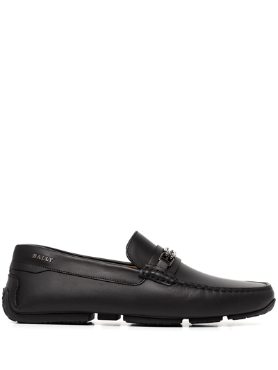 Shop Bally Philip Boat Shoes In Black