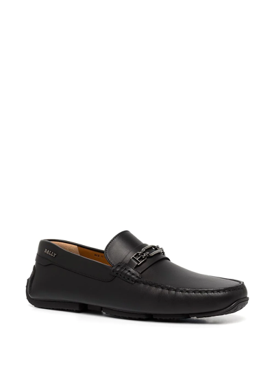 Shop Bally Philip Boat Shoes In Black