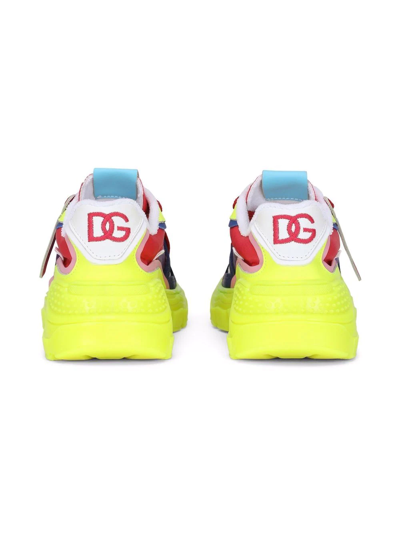 Dolce & Gabbana Colour-block Panelled Sneakers In White