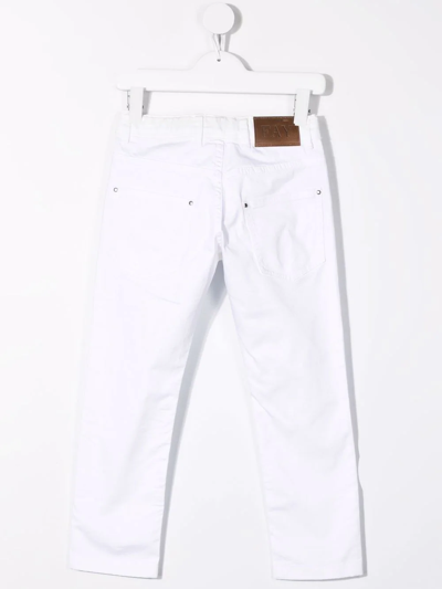 Shop Fay Five-pocket Cotton Chinos In White