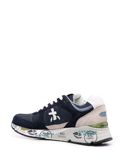 Shop Premiata Mase Panelled Sneakers In Blue
