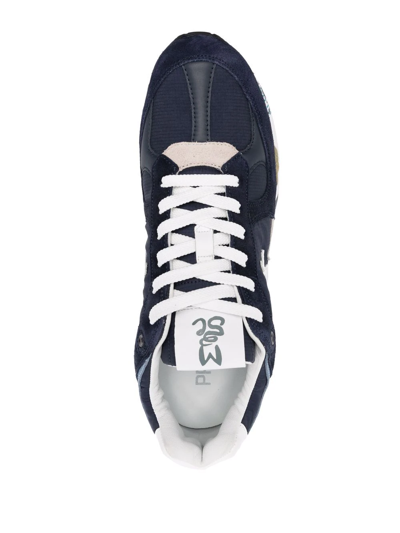 Shop Premiata Mase Panelled Sneakers In Blue