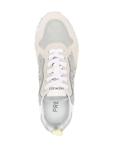 Shop Premiata Runsead Colour-block Sneakers In Grey