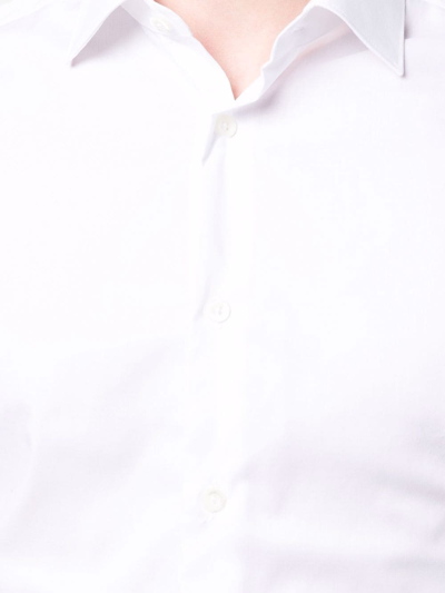 Shop Corneliani Long-sleeve Cotton Shirt In White