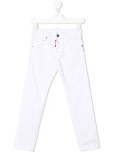 Shop Dsquared2 Slim-cut Denim Jeans In White