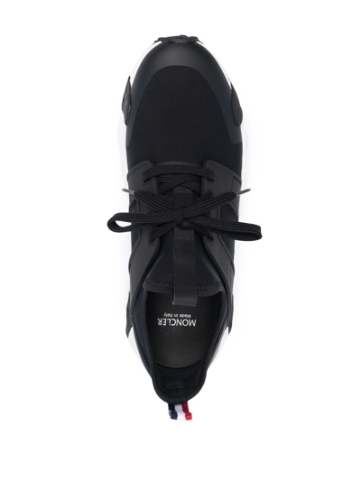 Shop Moncler Lace-up Low-top Sneakers In Black