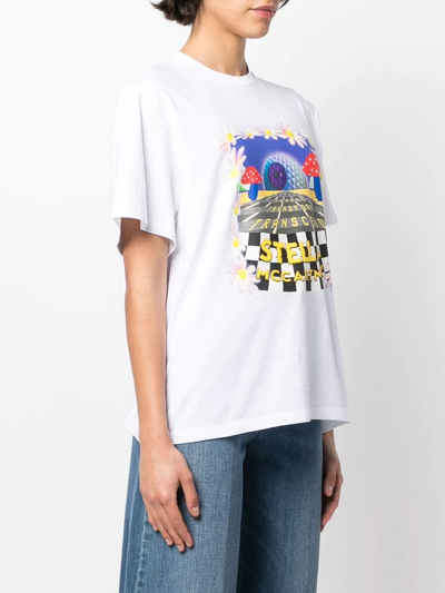 Shop Stella Mccartney Transcend Graphic-print T-shirt In White