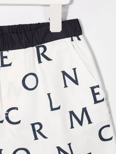 Shop Moncler Logo-print Shorts In Brown